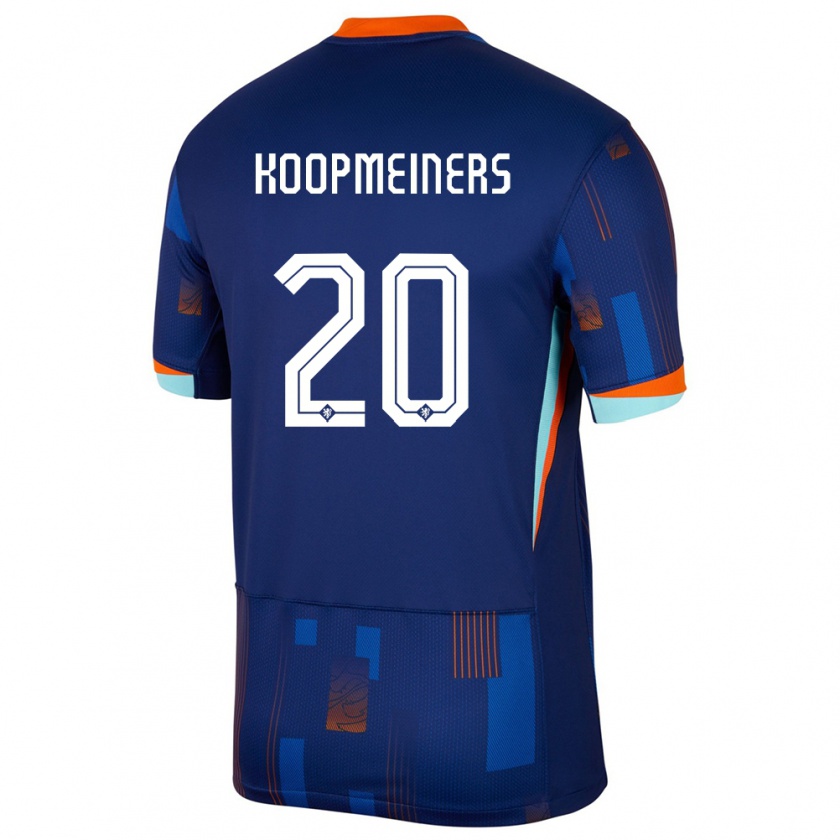 Kandiny Gyermek Hollandia Teun Koopmeiners #20 Kék Idegenbeli Jersey 24-26 Mez Póló Ing