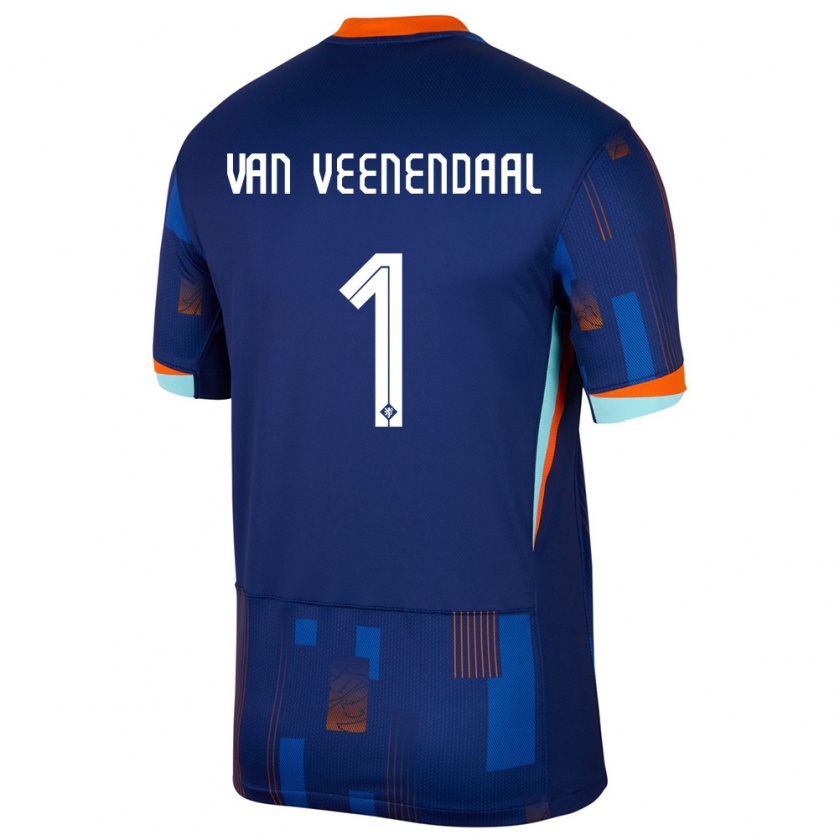 Kandiny Gyermek Hollandia Sari Van Veenendaal #1 Kék Idegenbeli Jersey 24-26 Mez Póló Ing