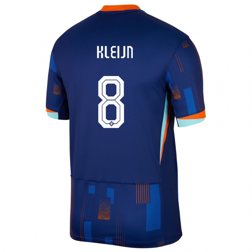 Kandiny Gyermek Hollandia Mike Kleijn #8 Kék Idegenbeli Jersey 24-26 Mez Póló Ing