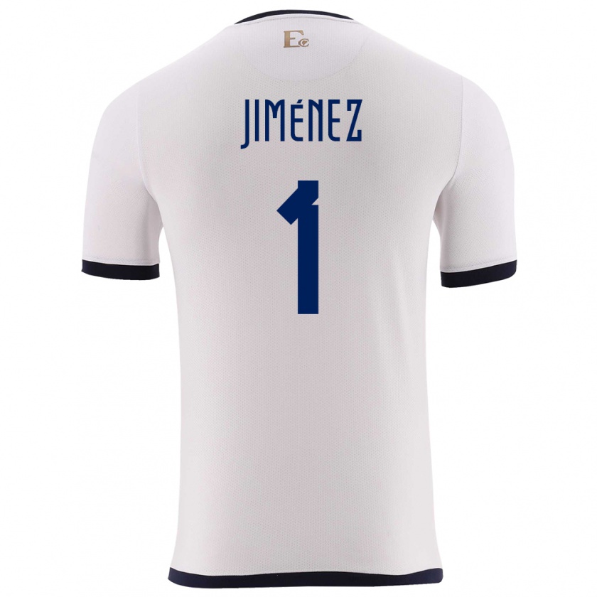 Kandiny Gyermek Ecuador Tony Jimenez #1 Fehér Idegenbeli Jersey 24-26 Mez Póló Ing