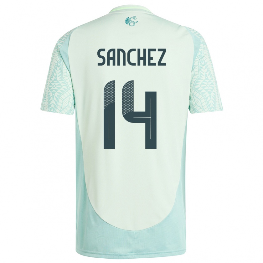 Kandiny Gyermek Mexikó Erick Sanchez #14 Vászonzöld Idegenbeli Jersey 24-26 Mez Póló Ing