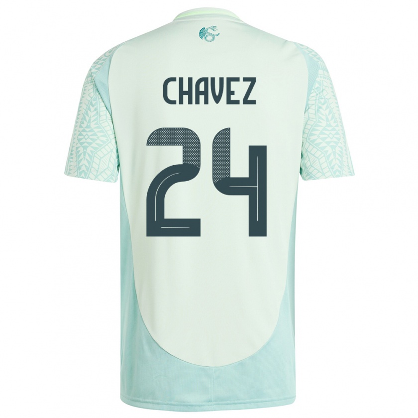 Kandiny Gyermek Mexikó Luis Chavez #24 Vászonzöld Idegenbeli Jersey 24-26 Mez Póló Ing