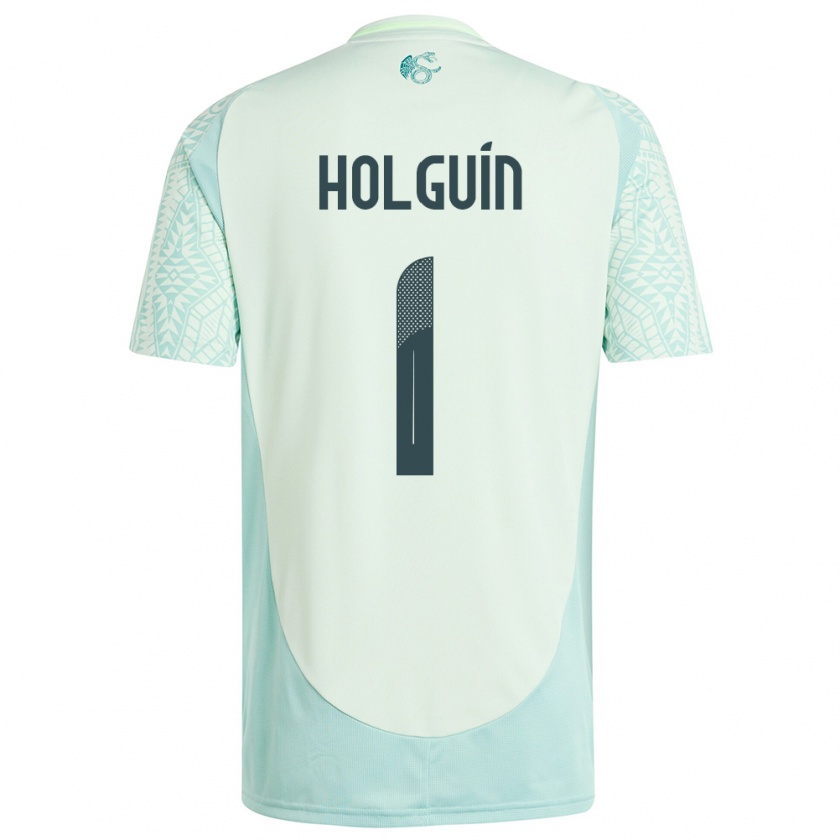 Kandiny Gyermek Mexikó Hector Holguin #1 Vászonzöld Idegenbeli Jersey 24-26 Mez Póló Ing