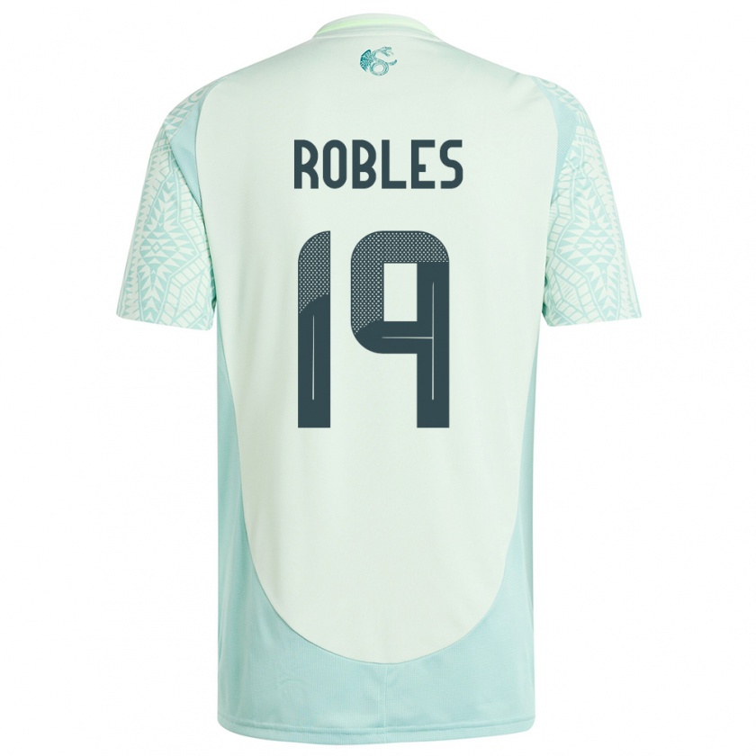 Kandiny Gyermek Mexikó Angel Robles #19 Vászonzöld Idegenbeli Jersey 24-26 Mez Póló Ing