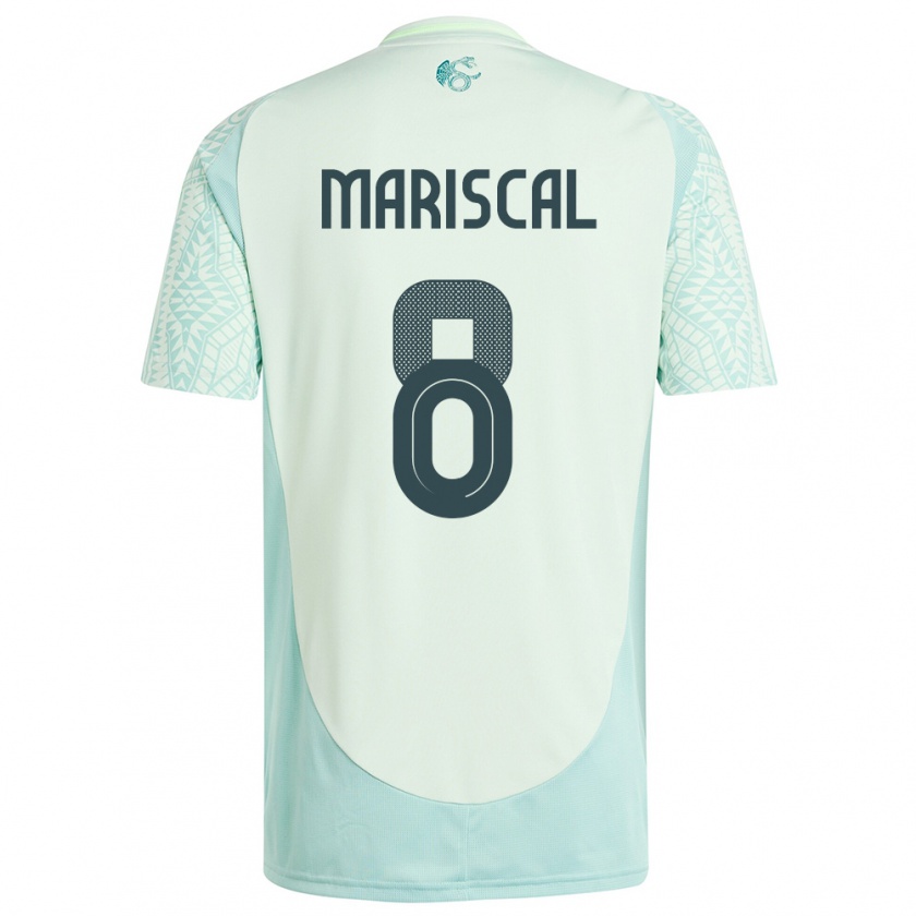 Kandiny Gyermek Mexikó Salvador Mariscal #8 Vászonzöld Idegenbeli Jersey 24-26 Mez Póló Ing