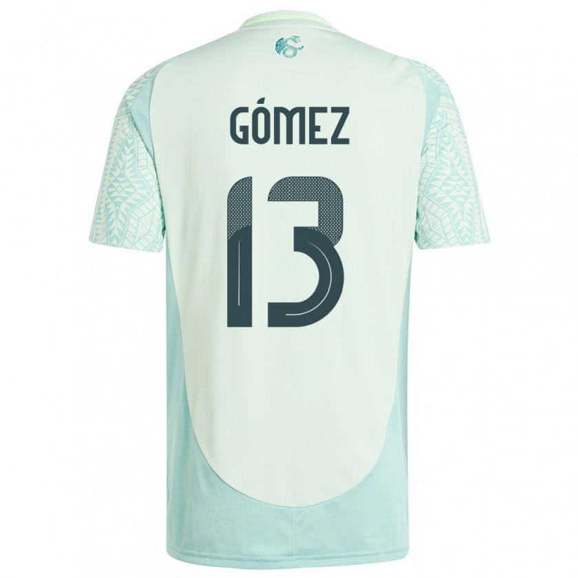 Kandiny Gyermek Mexikó Diego Gomez #13 Vászonzöld Idegenbeli Jersey 24-26 Mez Póló Ing