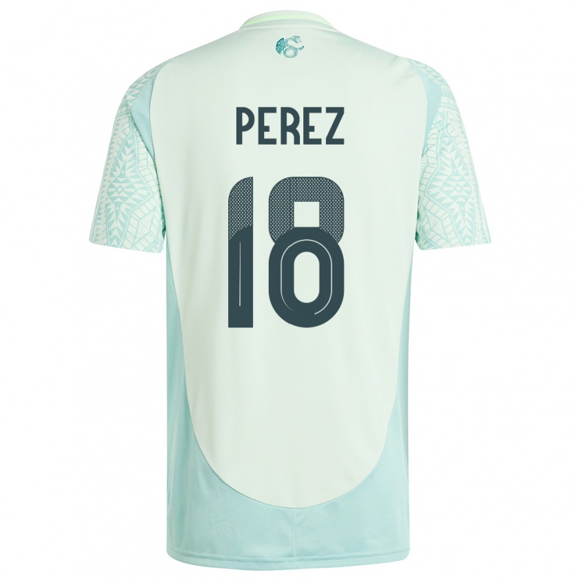 Kandiny Gyermek Mexikó Jonathan Perez #18 Vászonzöld Idegenbeli Jersey 24-26 Mez Póló Ing