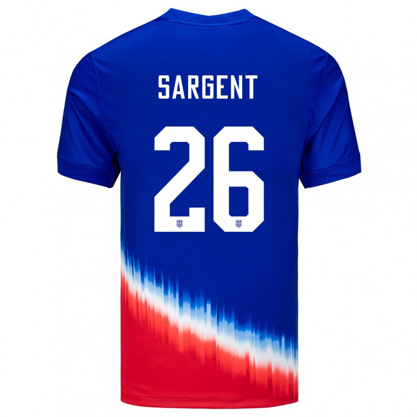 Kandiny Gyermek Egyesült Államok Josh Sargent #26 Kék Idegenbeli Jersey 24-26 Mez Póló Ing