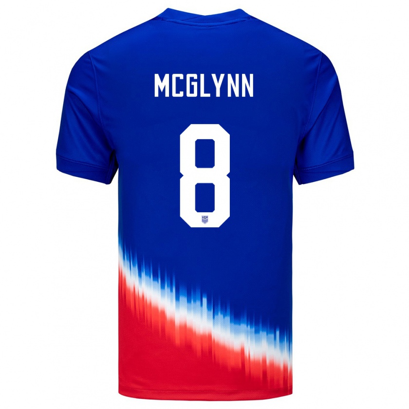 Kandiny Gyermek Egyesült Államok Jack Mcglynn #8 Kék Idegenbeli Jersey 24-26 Mez Póló Ing