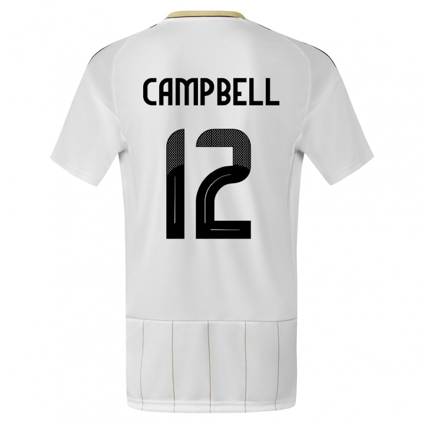 Kandiny Gyermek Costa Rica Joel Campbell #12 Fehér Idegenbeli Jersey 24-26 Mez Póló Ing