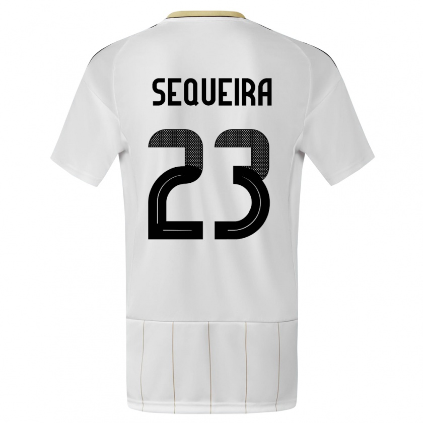 Kandiny Gyermek Costa Rica Patrick Sequeira #23 Fehér Idegenbeli Jersey 24-26 Mez Póló Ing