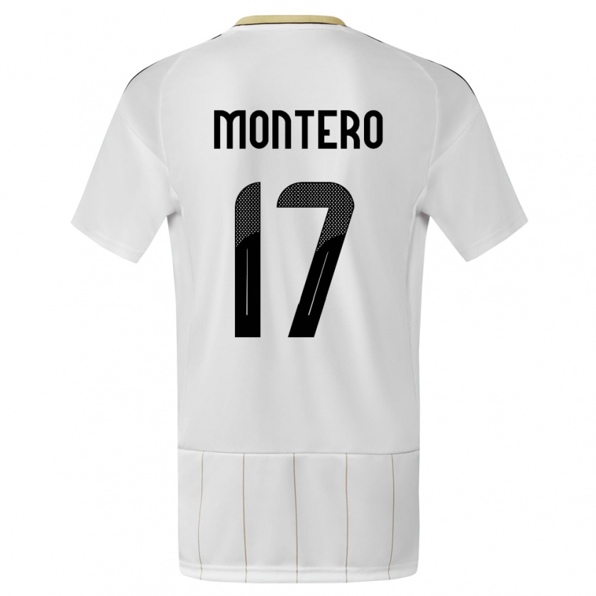 Kandiny Gyermek Costa Rica Michelle Montero #17 Fehér Idegenbeli Jersey 24-26 Mez Póló Ing