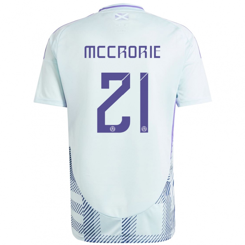 Kandiny Gyermek Skócia Robby Mccrorie #21 Világos Menta Kék Idegenbeli Jersey 24-26 Mez Póló Ing