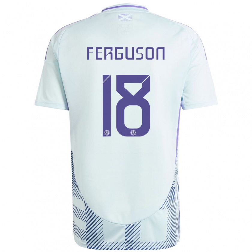 Kandiny Gyermek Skócia Lewis Ferguson #18 Világos Menta Kék Idegenbeli Jersey 24-26 Mez Póló Ing