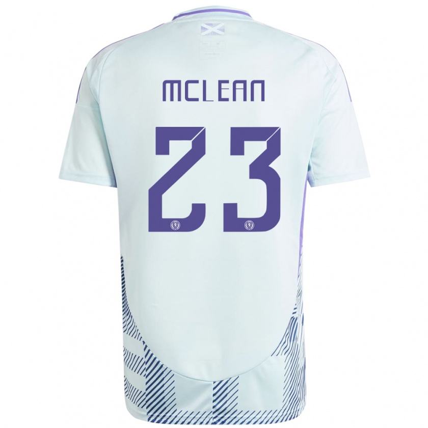 Kandiny Gyermek Skócia Kenny Mclean #23 Világos Menta Kék Idegenbeli Jersey 24-26 Mez Póló Ing