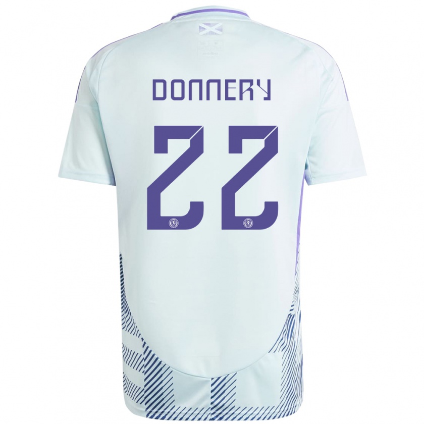 Kandiny Gyermek Skócia Julian Donnery #22 Világos Menta Kék Idegenbeli Jersey 24-26 Mez Póló Ing