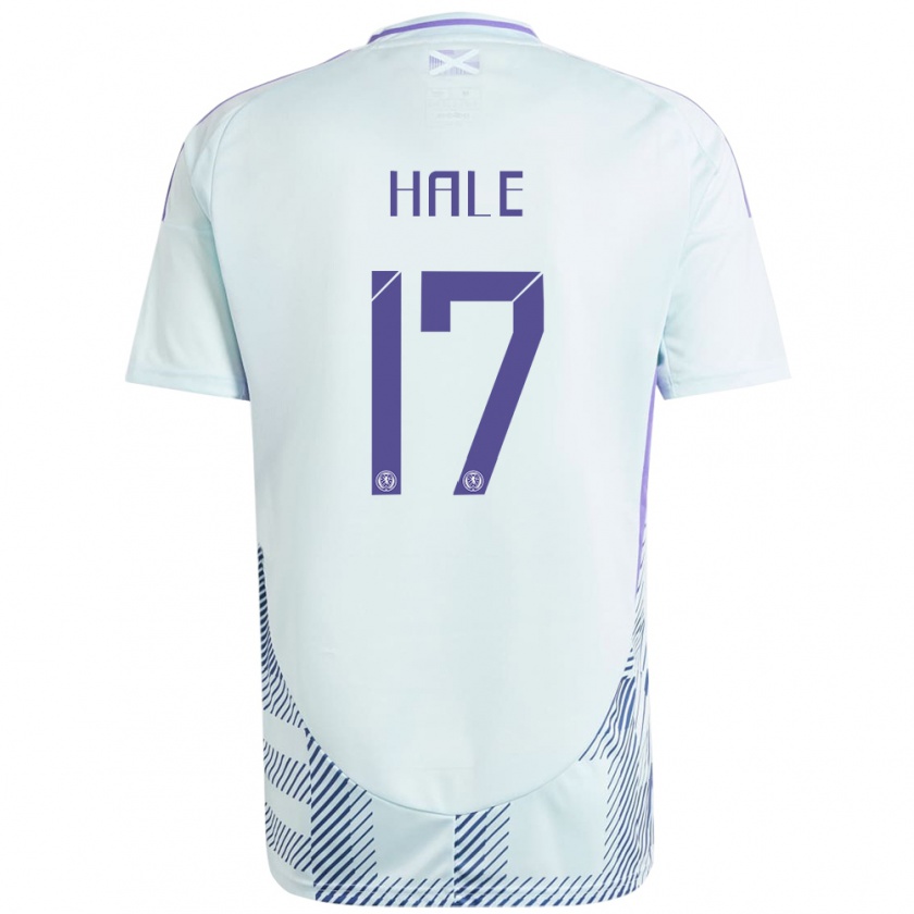 Kandiny Gyermek Skócia Finlay Hale #17 Világos Menta Kék Idegenbeli Jersey 24-26 Mez Póló Ing