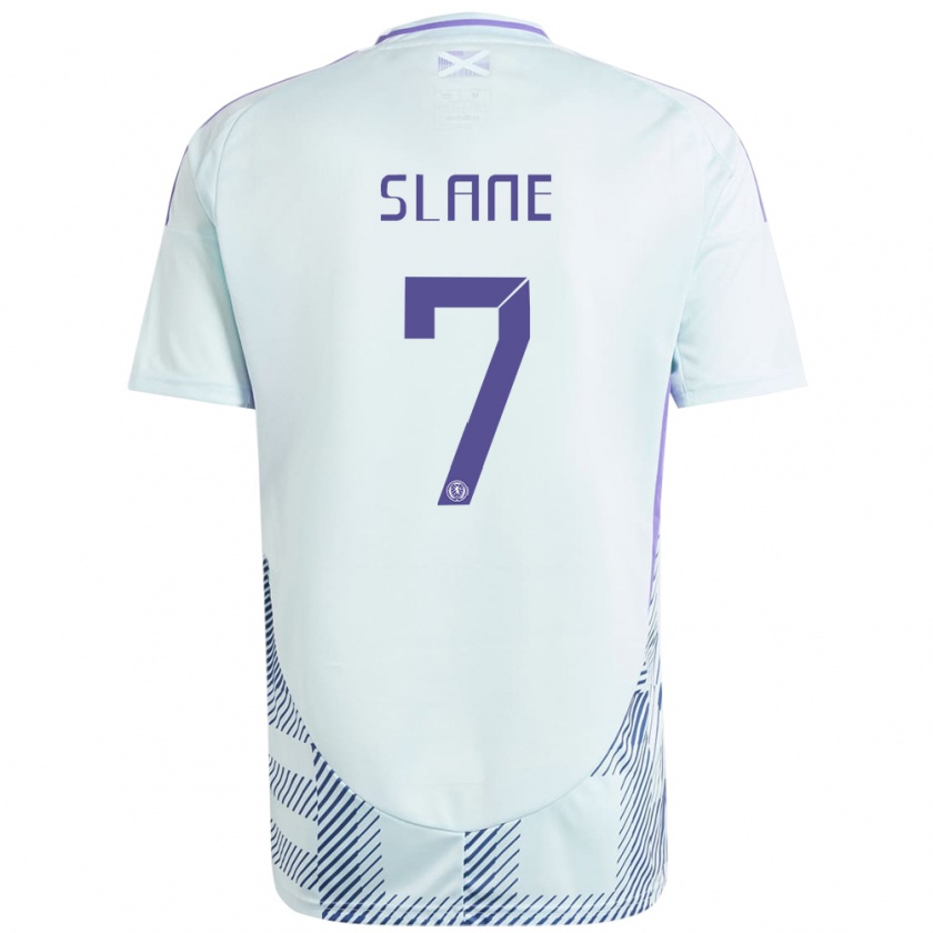 Kandiny Gyermek Skócia Paul Slane #7 Világos Menta Kék Idegenbeli Jersey 24-26 Mez Póló Ing