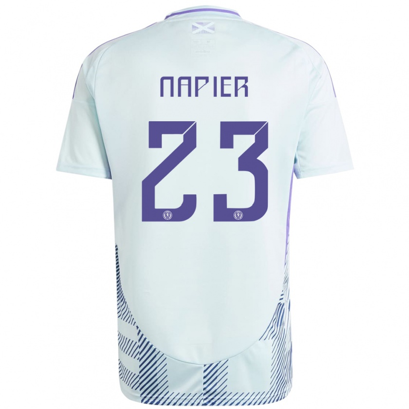 Kandiny Gyermek Skócia Jamie-Lee Napier #23 Világos Menta Kék Idegenbeli Jersey 24-26 Mez Póló Ing