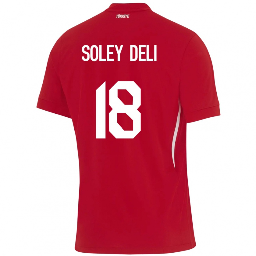 Kandiny Gyermek Törökország Dilara Soley Deli #18 Piros Idegenbeli Jersey 24-26 Mez Póló Ing