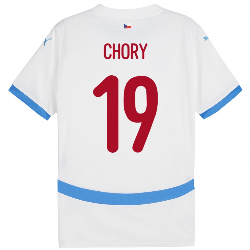 Kandiny Gyermek Csehország Tomas Chory #19 Fehér Idegenbeli Jersey 24-26 Mez Póló Ing