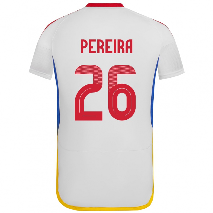 Kandiny Gyermek Venezuela Daniel Pereira #26 Fehér Idegenbeli Jersey 24-26 Mez Póló Ing