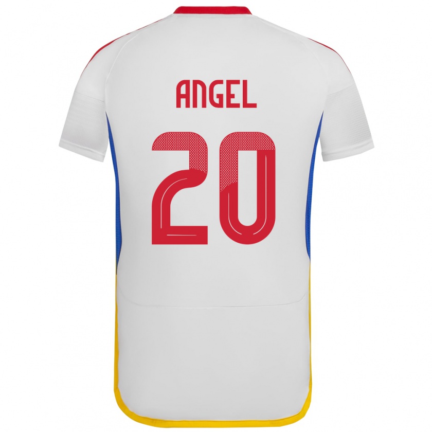 Kandiny Gyermek Venezuela Wilker Ángel #20 Fehér Idegenbeli Jersey 24-26 Mez Póló Ing