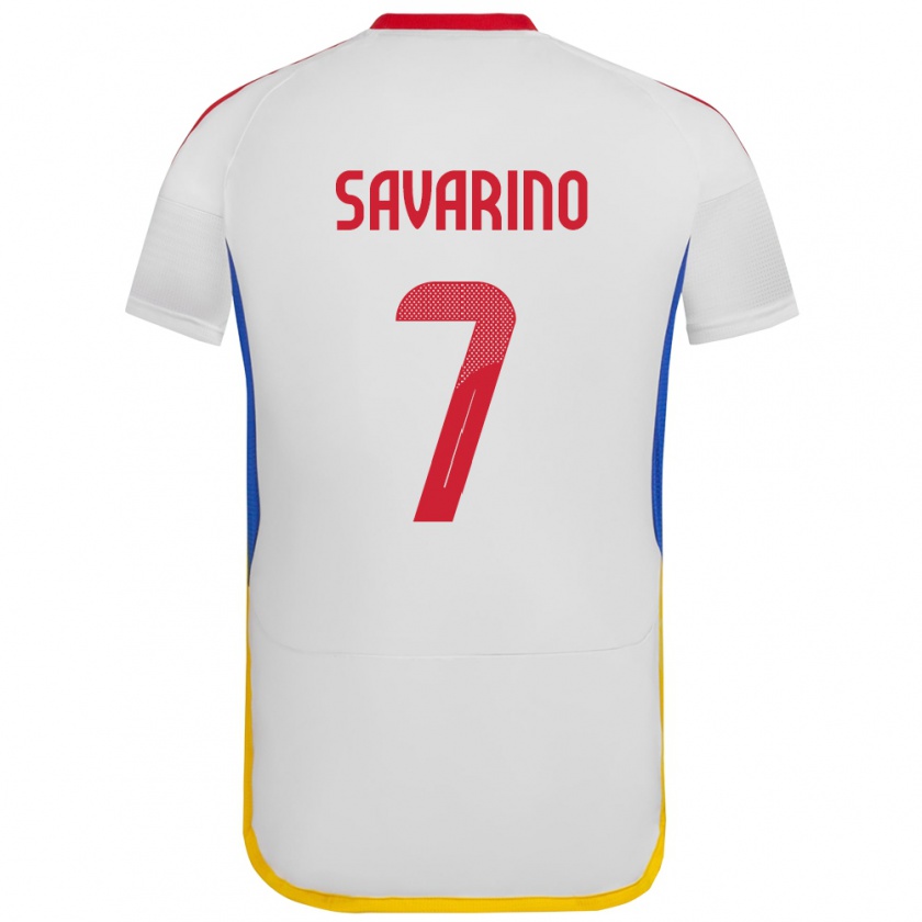 Kandiny Gyermek Venezuela Jefferson Savarino #7 Fehér Idegenbeli Jersey 24-26 Mez Póló Ing