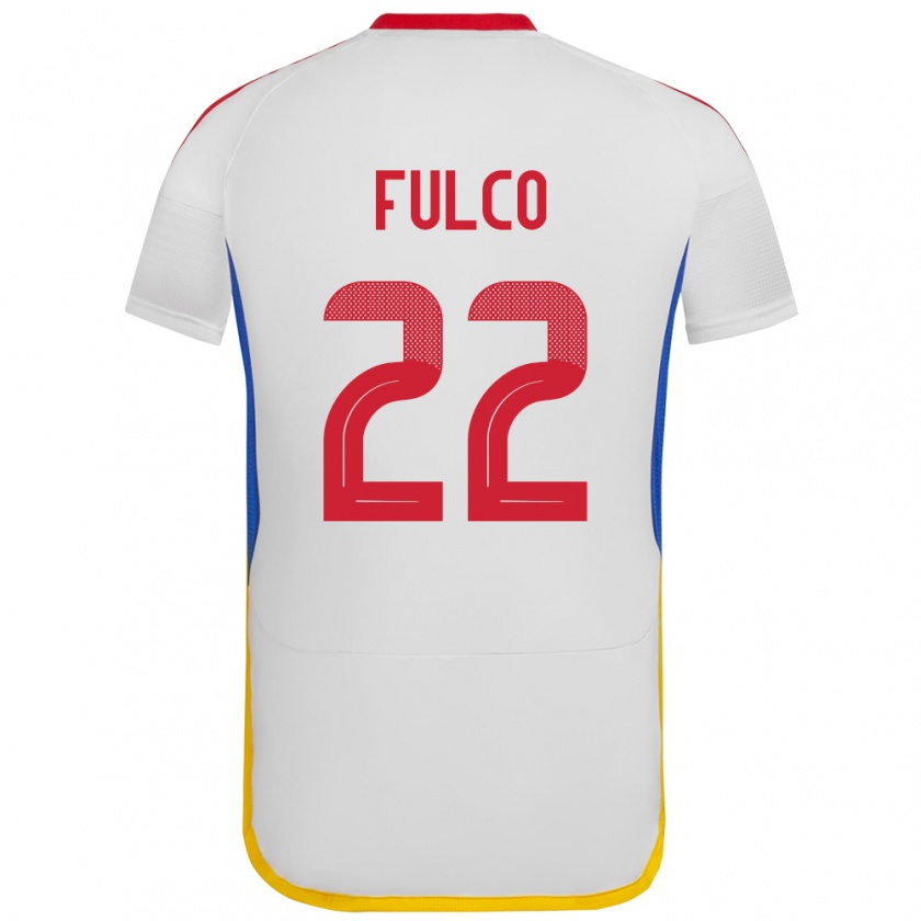 Kandiny Gyermek Venezuela Pedro Fulco #22 Fehér Idegenbeli Jersey 24-26 Mez Póló Ing