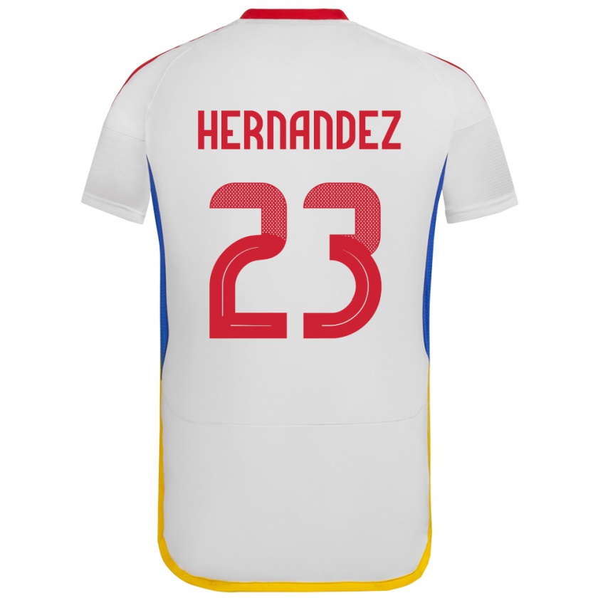 Kandiny Gyermek Venezuela Luifer Hernández #23 Fehér Idegenbeli Jersey 24-26 Mez Póló Ing