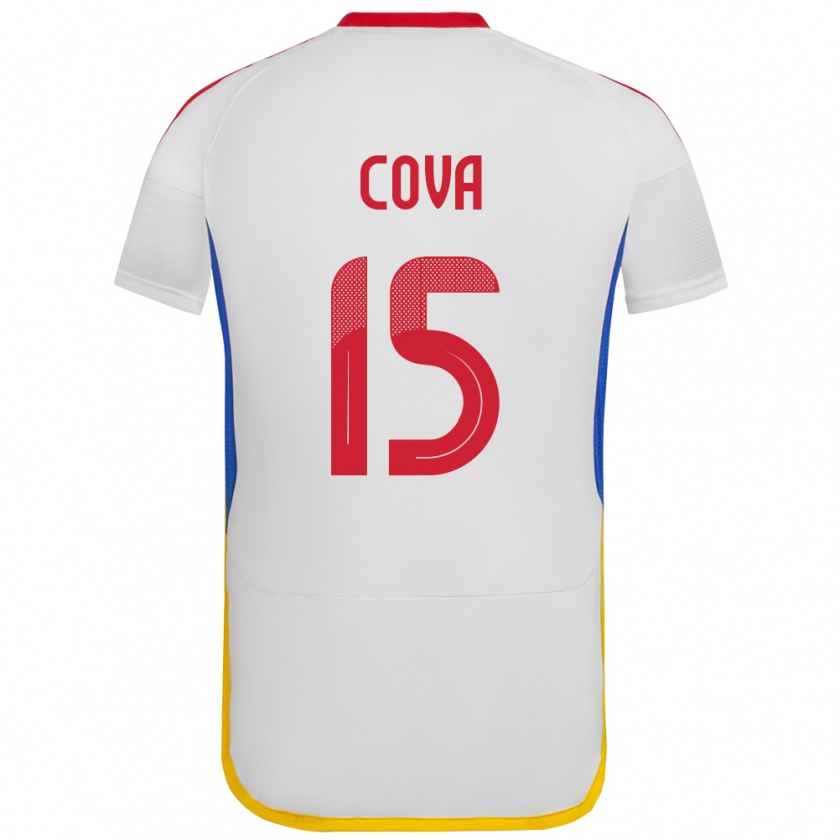 Kandiny Gyermek Venezuela Adrián Cova #15 Fehér Idegenbeli Jersey 24-26 Mez Póló Ing