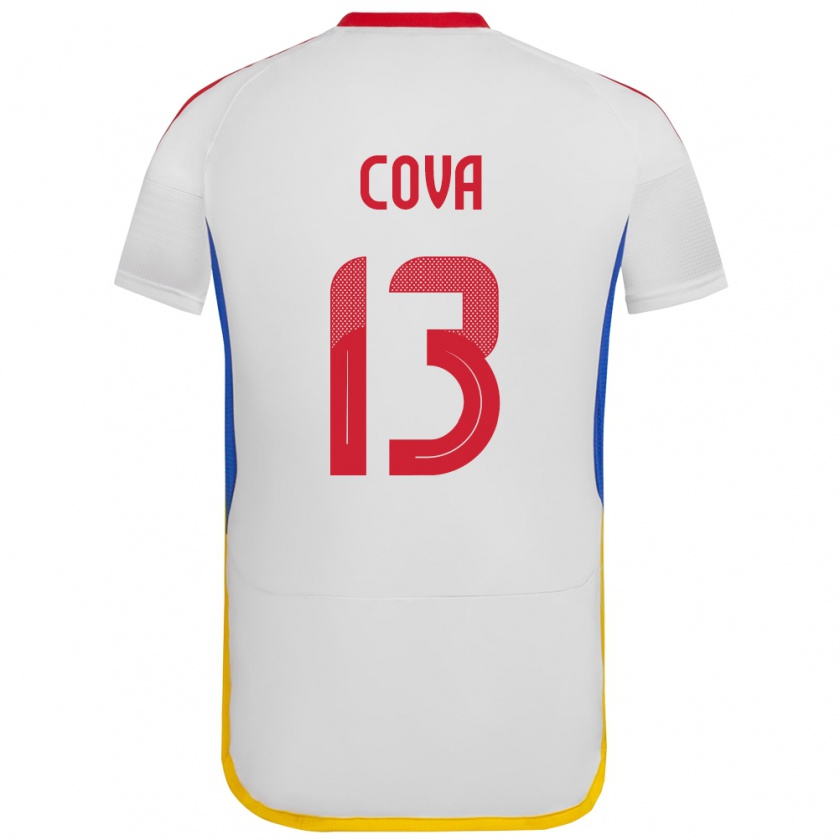 Kandiny Gyermek Venezuela Alejandro Cova #13 Fehér Idegenbeli Jersey 24-26 Mez Póló Ing