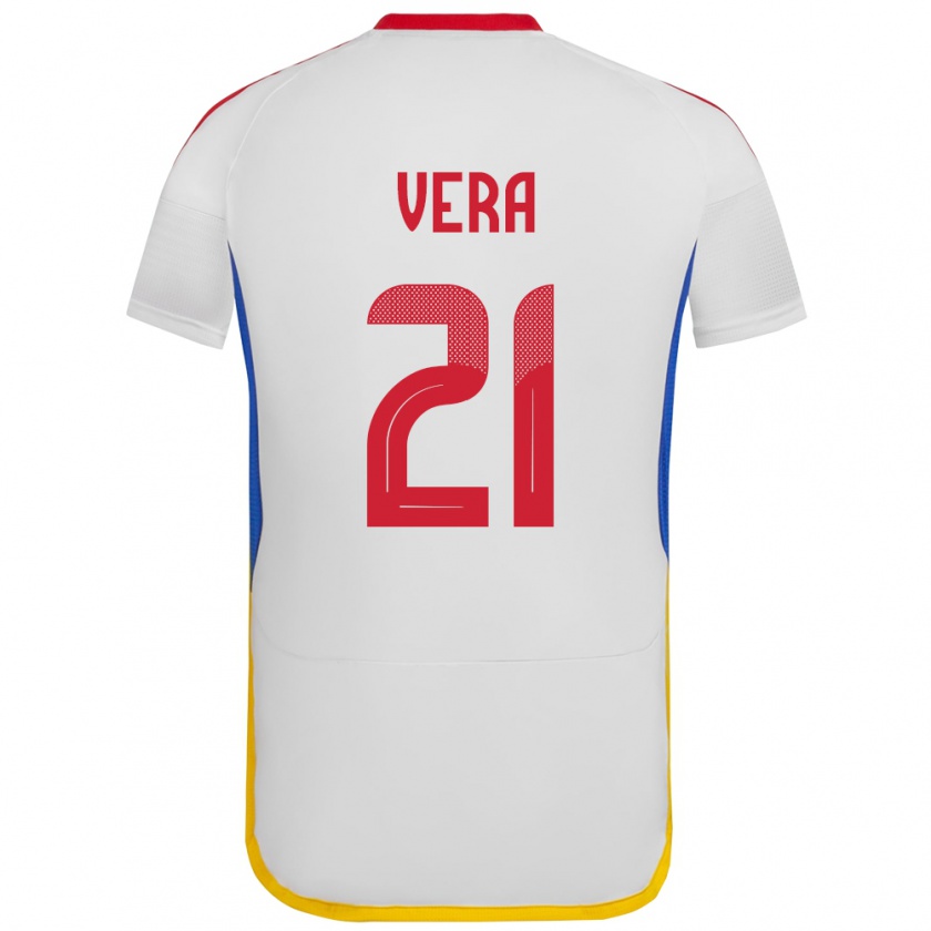 Kandiny Gyermek Venezuela Andry Vera #21 Fehér Idegenbeli Jersey 24-26 Mez Póló Ing