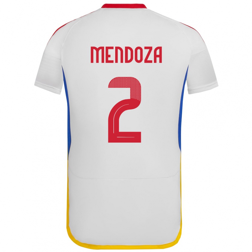 Kandiny Gyermek Venezuela Rafanny Mendoza #2 Fehér Idegenbeli Jersey 24-26 Mez Póló Ing