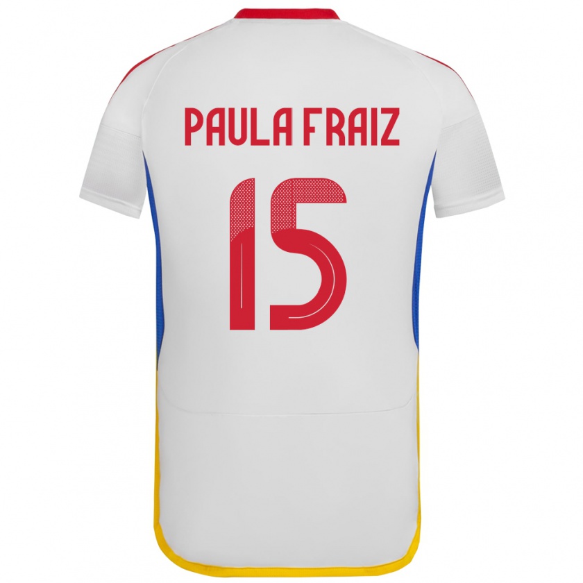 Kandiny Gyermek Venezuela Ana Paula Fraiz #15 Fehér Idegenbeli Jersey 24-26 Mez Póló Ing