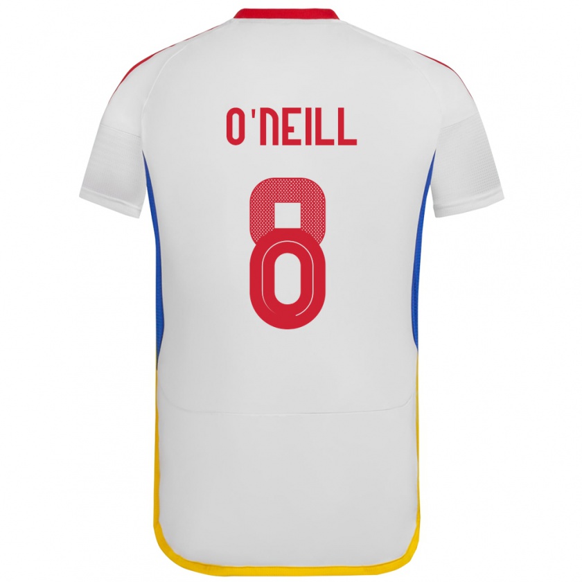 Kandiny Gyermek Venezuela Sonia O'neill #8 Fehér Idegenbeli Jersey 24-26 Mez Póló Ing