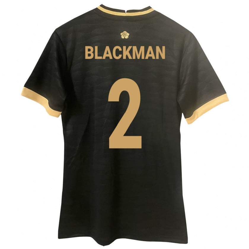 Kandiny Gyermek Panama César Blackman #2 Fekete Idegenbeli Jersey 24-26 Mez Póló Ing