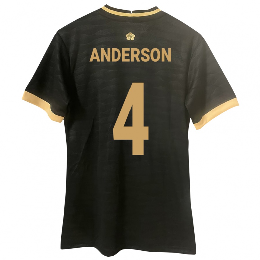 Kandiny Gyermek Panama Eduardo Anderson #4 Fekete Idegenbeli Jersey 24-26 Mez Póló Ing