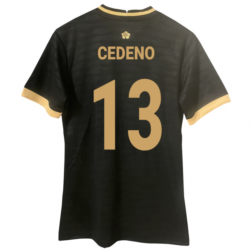 Kandiny Gyermek Panama Edward Cedeño #13 Fekete Idegenbeli Jersey 24-26 Mez Póló Ing