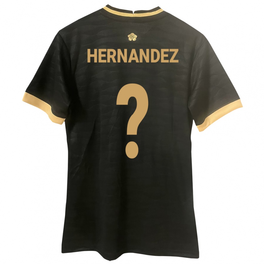 Kandiny Gyermek Panama Carlos Hernández #0 Fekete Idegenbeli Jersey 24-26 Mez Póló Ing