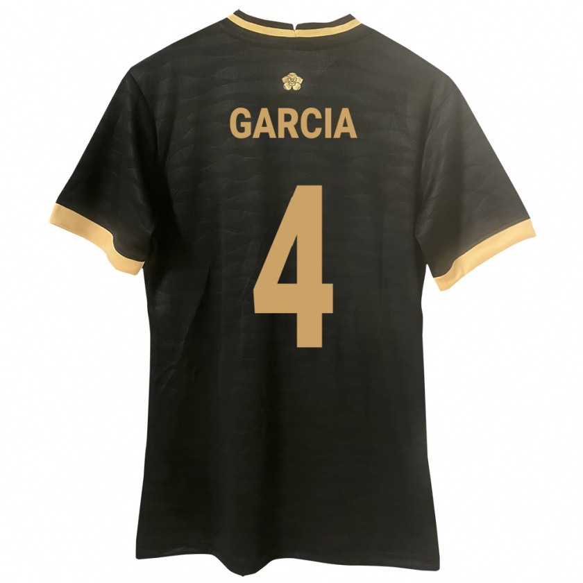 Kandiny Gyermek Panama Giancarlos García #4 Fekete Idegenbeli Jersey 24-26 Mez Póló Ing