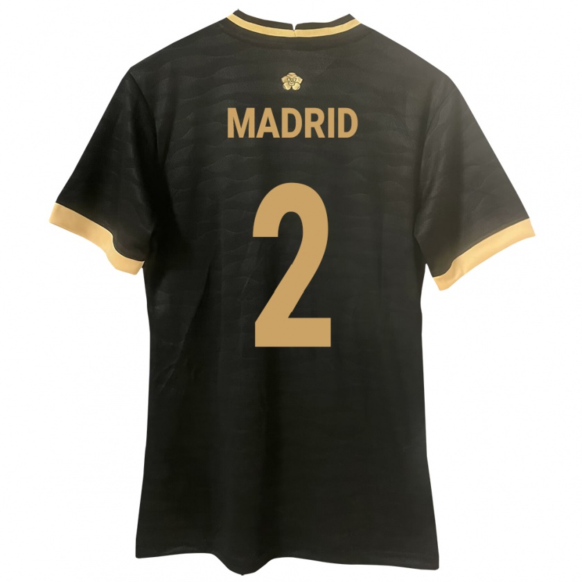 Kandiny Gyermek Panama Dayane Madrid #2 Fekete Idegenbeli Jersey 24-26 Mez Póló Ing