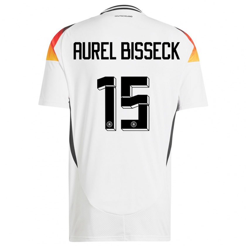 Kandiny Férfi Németország Yann Aurel Bisseck #15 Fehér Hazai Jersey 24-26 Mez Póló Ing