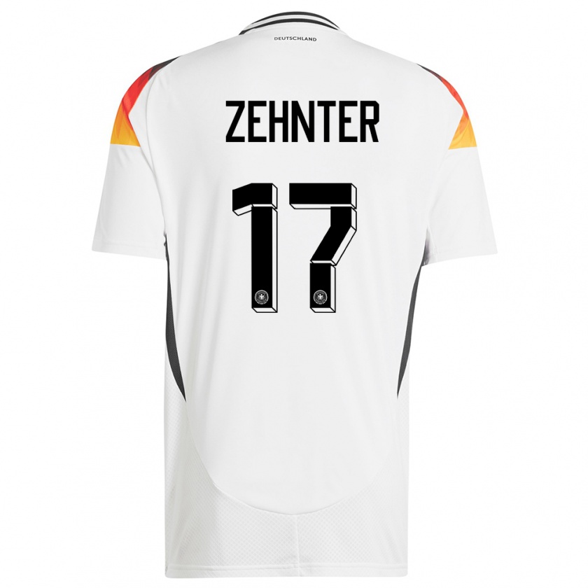Kandiny Férfi Németország Aaron Zehnter #17 Fehér Hazai Jersey 24-26 Mez Póló Ing