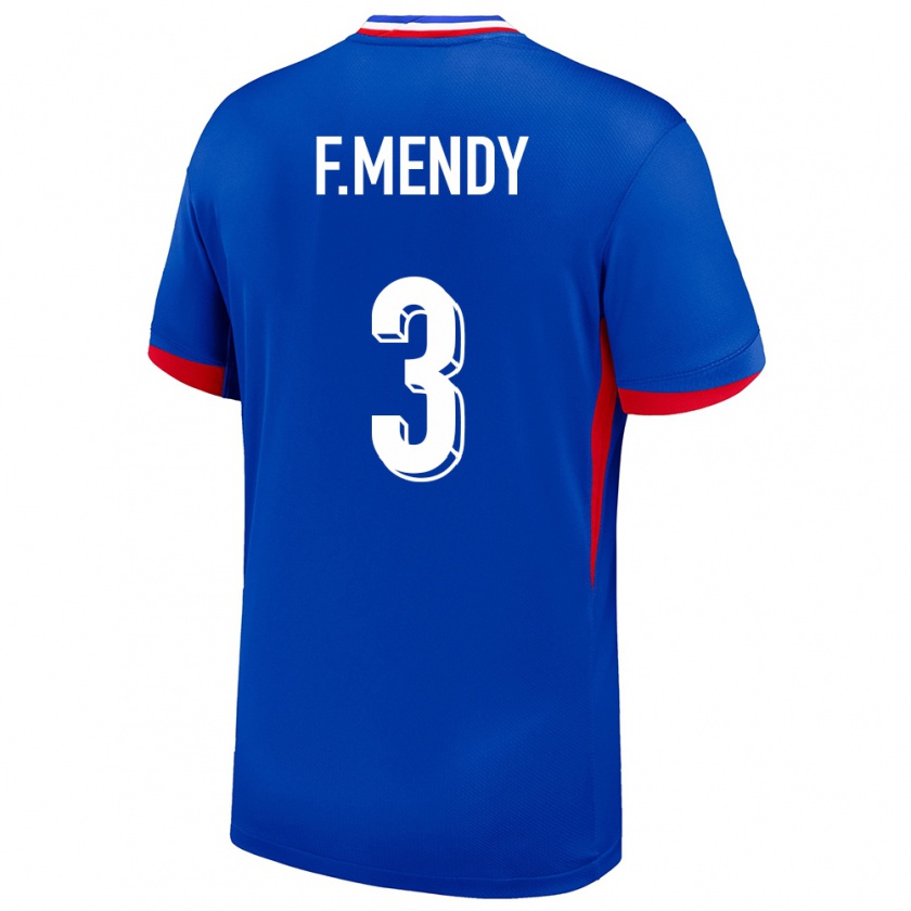 Kandiny Férfi Franciaország Ferland Mendy #3 Kék Hazai Jersey 24-26 Mez Póló Ing