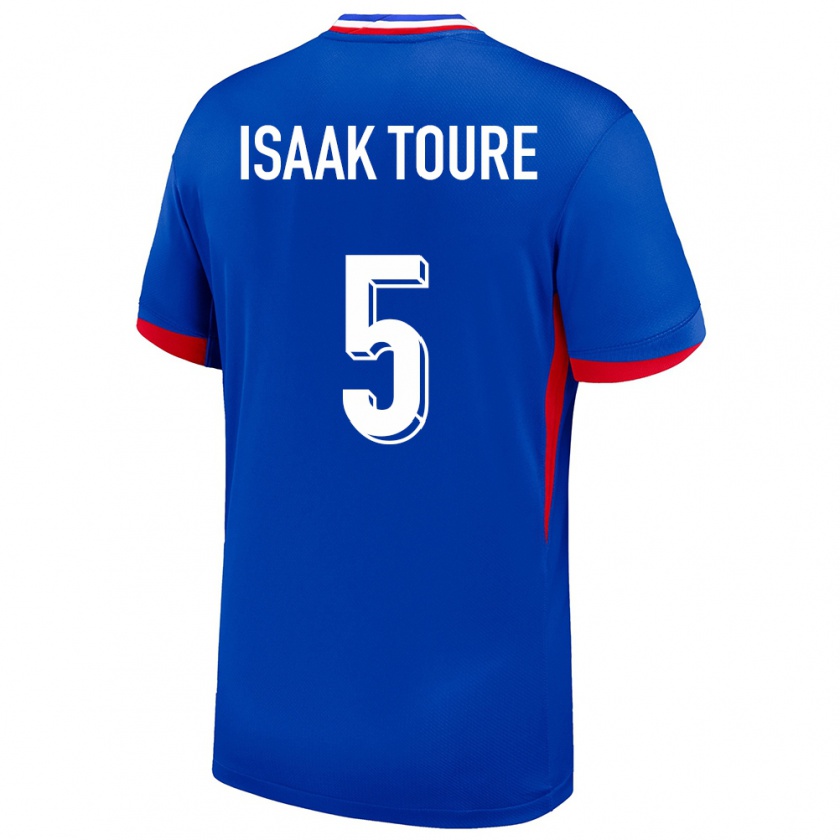 Kandiny Férfi Franciaország Souleymane Isaak Toure #5 Kék Hazai Jersey 24-26 Mez Póló Ing