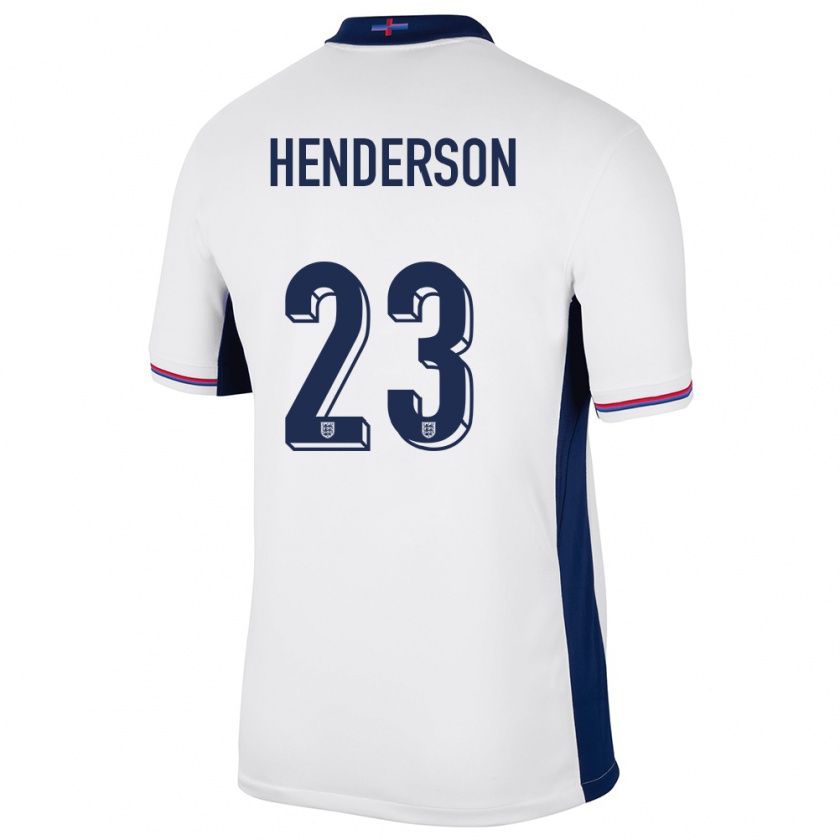 Kandiny Férfi Anglia Dean Henderson #23 Fehér Hazai Jersey 24-26 Mez Póló Ing