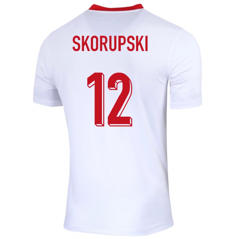 Kandiny Férfi Lengyelország Lukasz Skorupski #12 Fehér Hazai Jersey 24-26 Mez Póló Ing