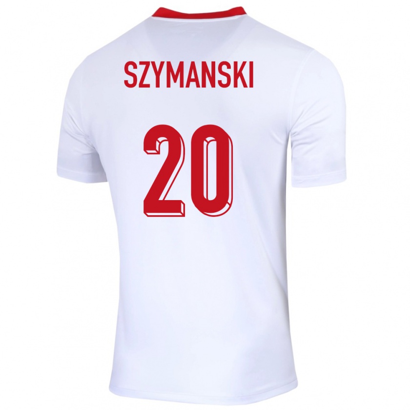 Kandiny Férfi Lengyelország Sebastian Szymanski #20 Fehér Hazai Jersey 24-26 Mez Póló Ing