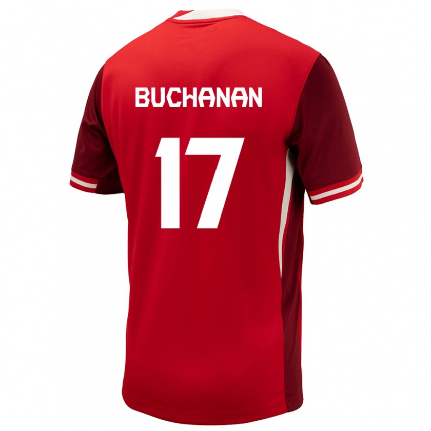 Kandiny Férfi Kanada Tajon Buchanan #17 Piros Hazai Jersey 24-26 Mez Póló Ing